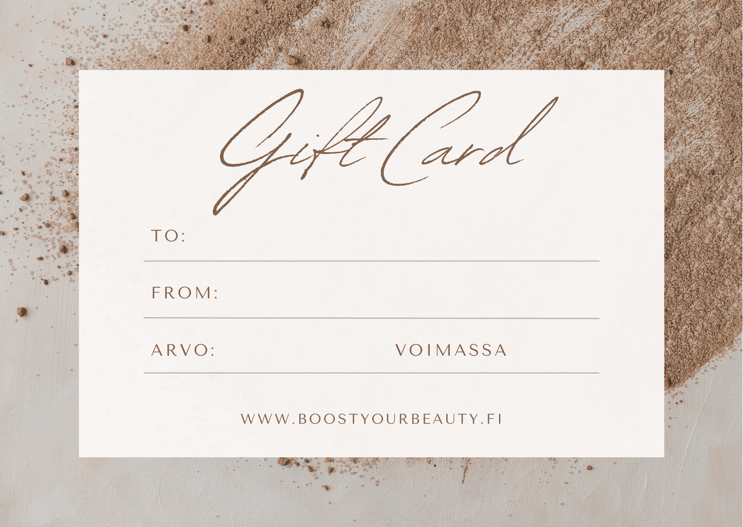 Boost Your Beautyn lahjakortti